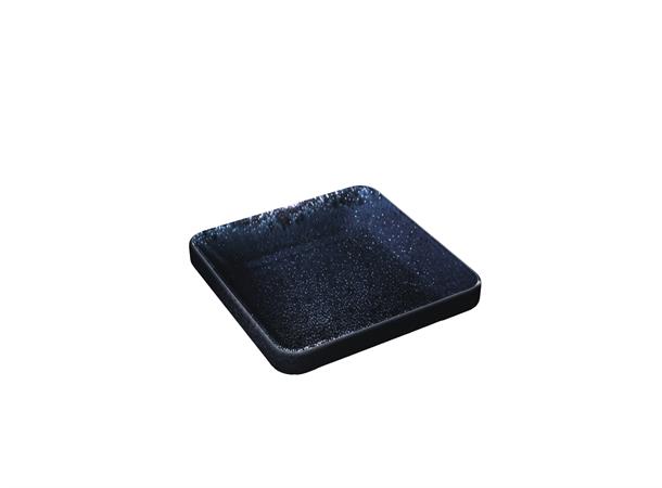 NARA skål kvadratisk lav Sort Steingods - L:90mm B:90mm H:23mm 0,08ltr